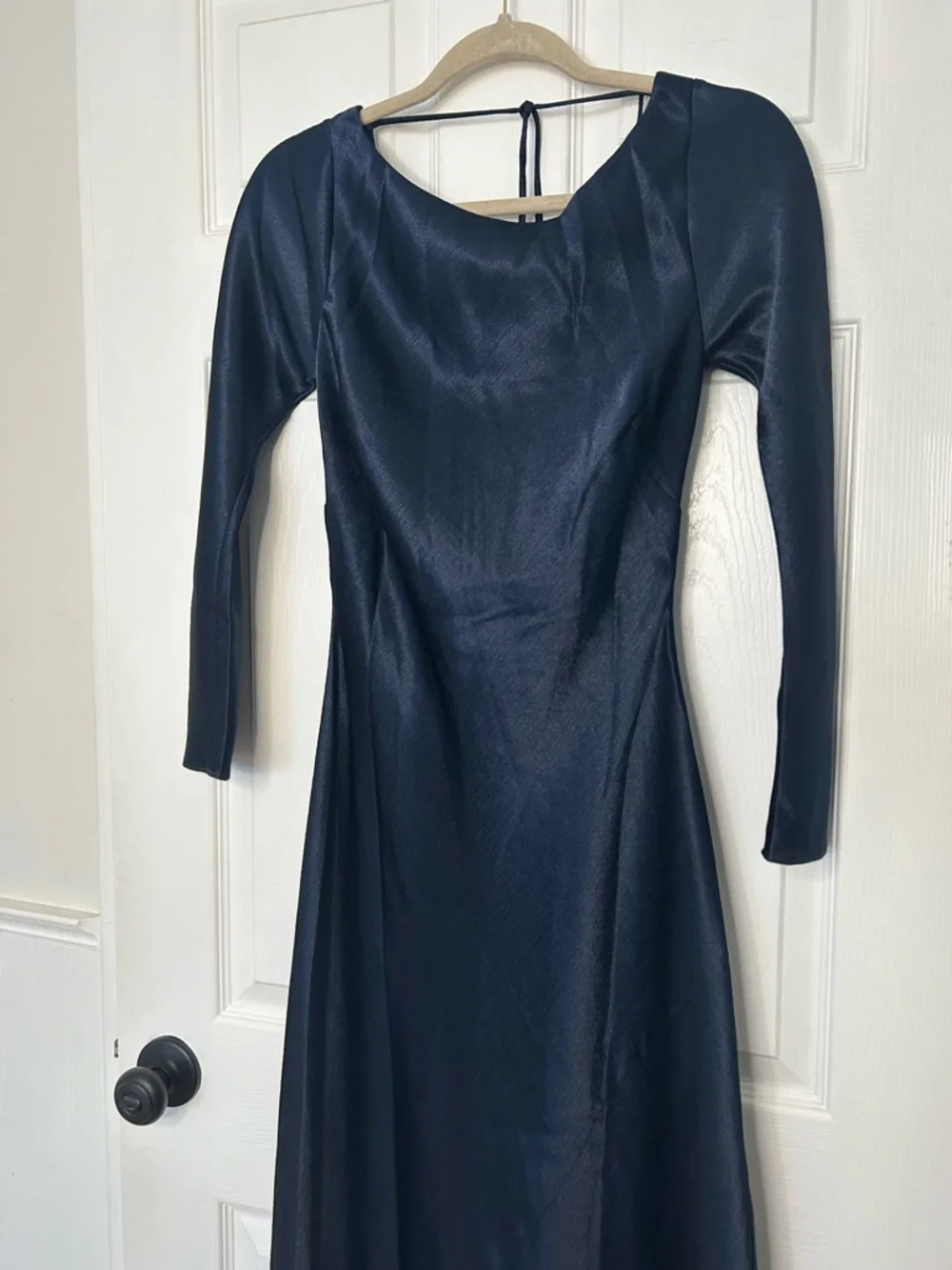 Abercrombie & Fitch Long-Sleeve Cowl Back Maxi Dress